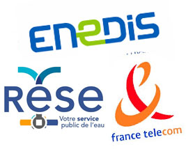 logos enedis, france télécom, RESE